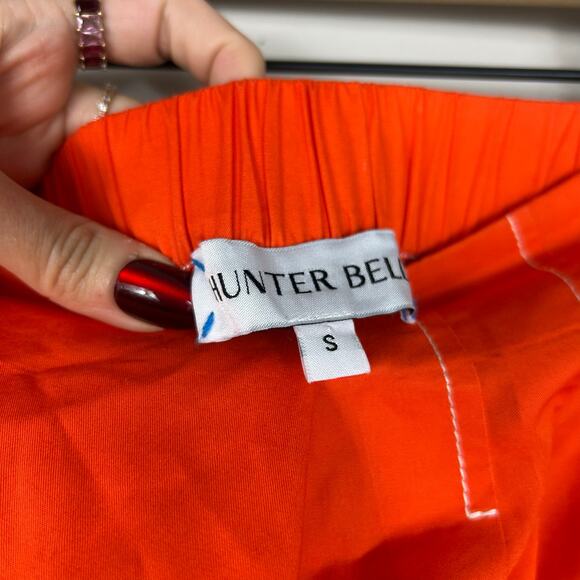 Hunter Bell High Rise Cropped Wide Leg Pants Orange Sz Small Boho Office - Picture 6 of 8